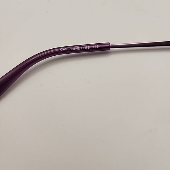 CAFE LUNETTES 3324 C3 Purple Tort Womens Square Acetate Eyeglass Frame 53-17-135 - Picture 4 of 5